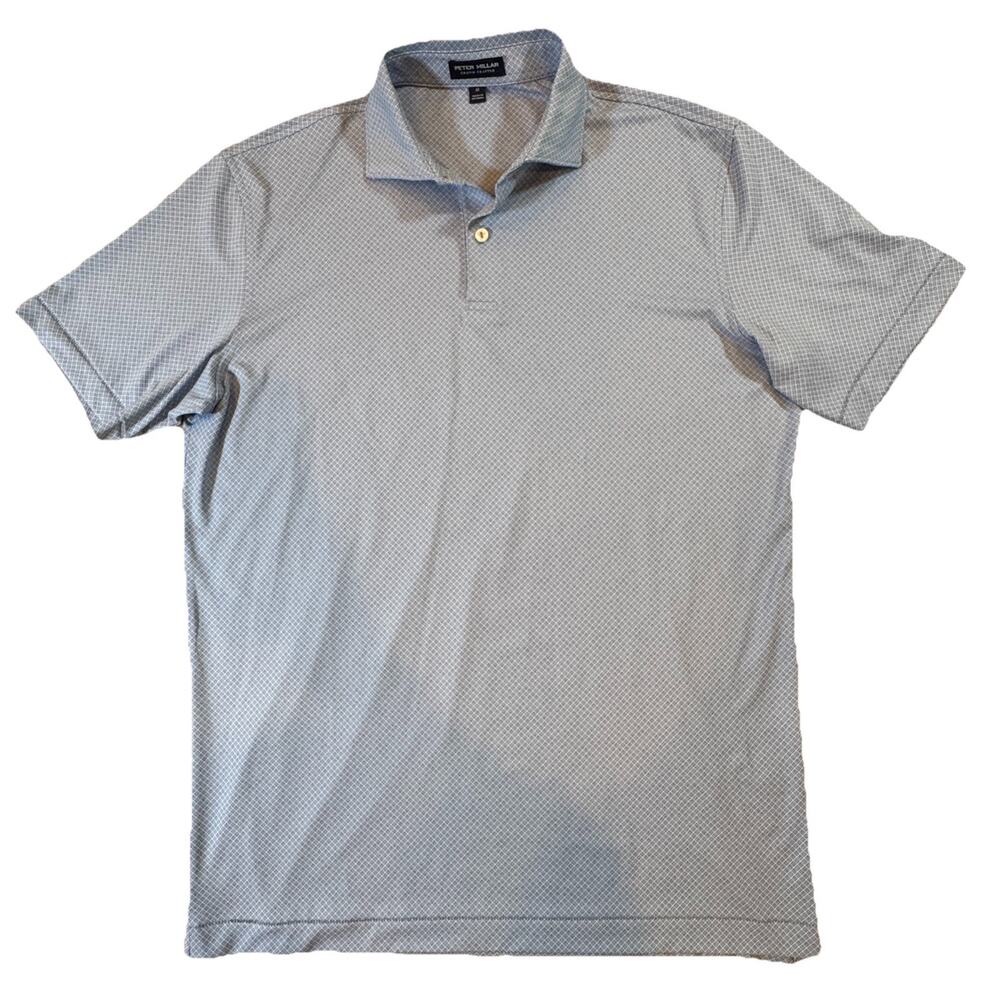 Peter Millar Men’s Crown Crafted Light Blue Short Sleeve Polo Shirt Size M NWOT